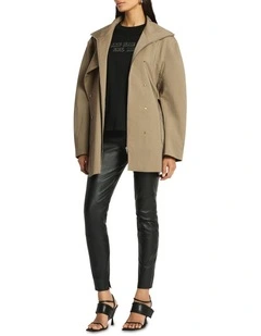 Monologue Trench Coat in Mushroom