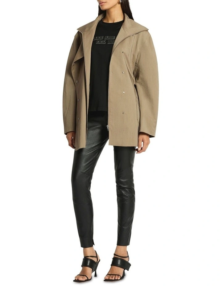 Monologue Trench Coat in Mushroom image 1