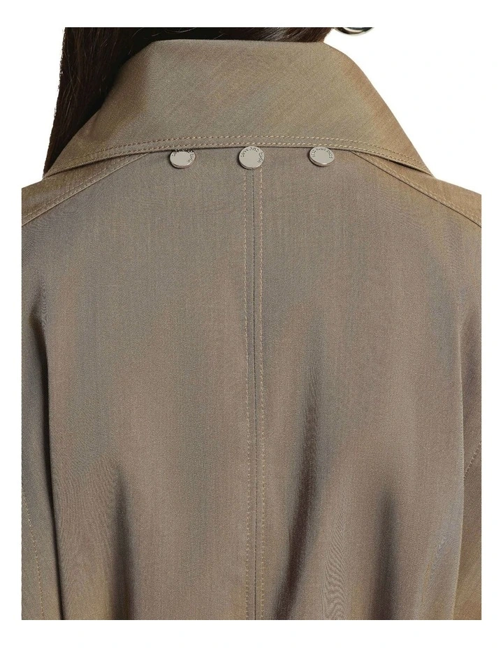 Monologue Trench Coat in Mushroom image 5
