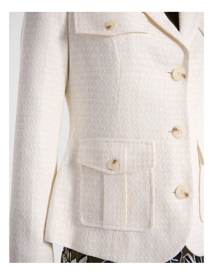 Theodora Jacket in Ivory image 3