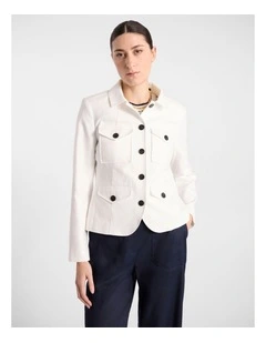 Ellie Crop Jacket in Ivory