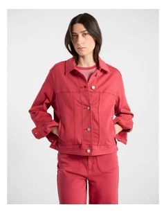 Esme Denim Jacket in Watermelon