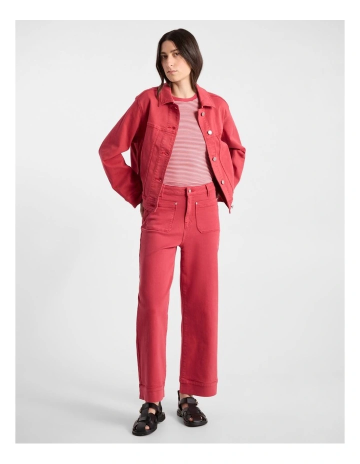 Esme Denim Jacket in Watermelon image 2