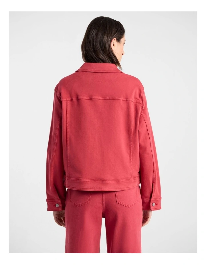 Esme Denim Jacket in Watermelon image 3
