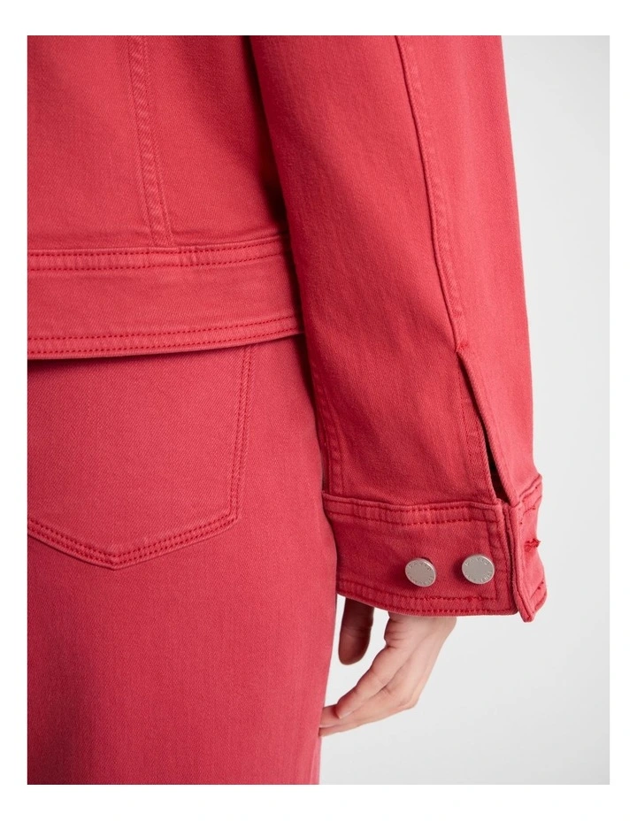 Esme Denim Jacket in Watermelon image 4