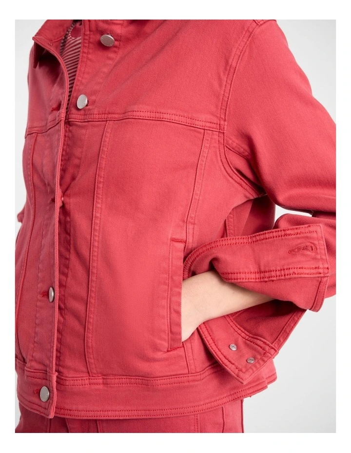 Esme Denim Jacket in Watermelon image 5