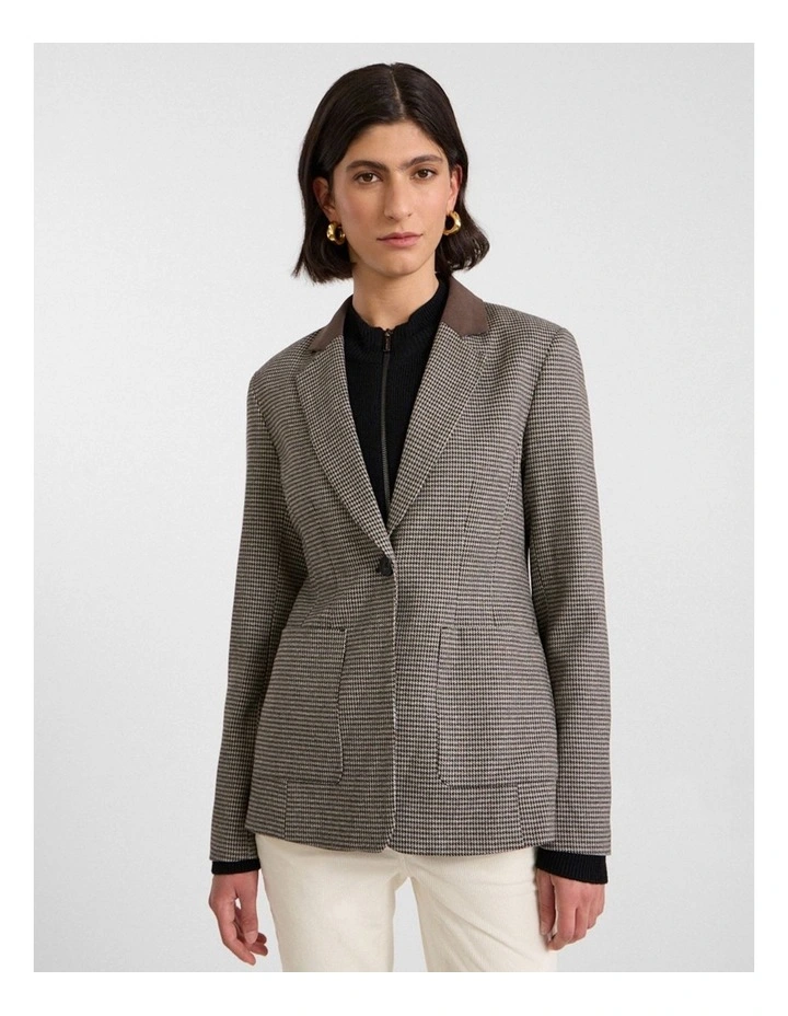 Whitney Jacket in Espresso Check image 1