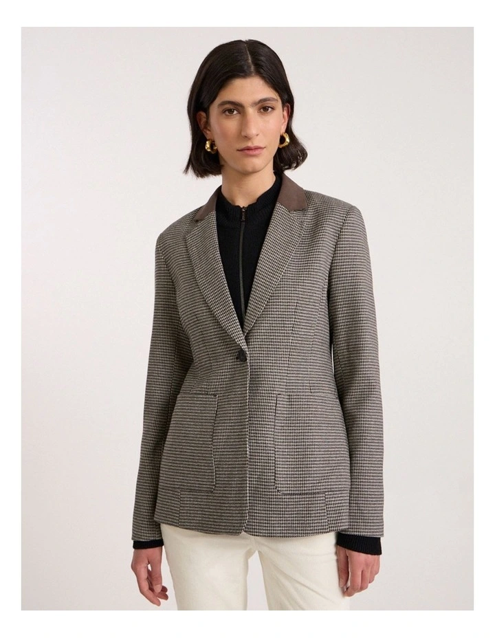 Whitney Jacket in Espresso Check image 2