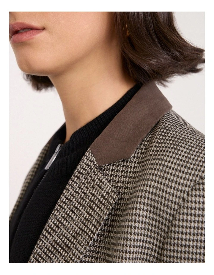 Whitney Jacket in Espresso Check image 3