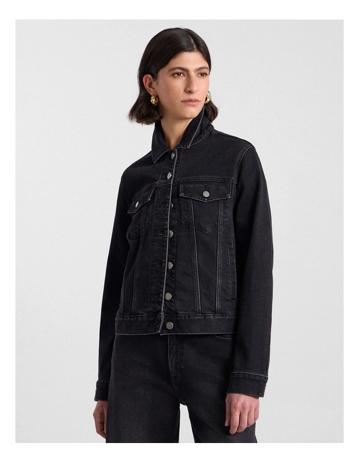 Aspen Denim Jacket in Washed Black image 1