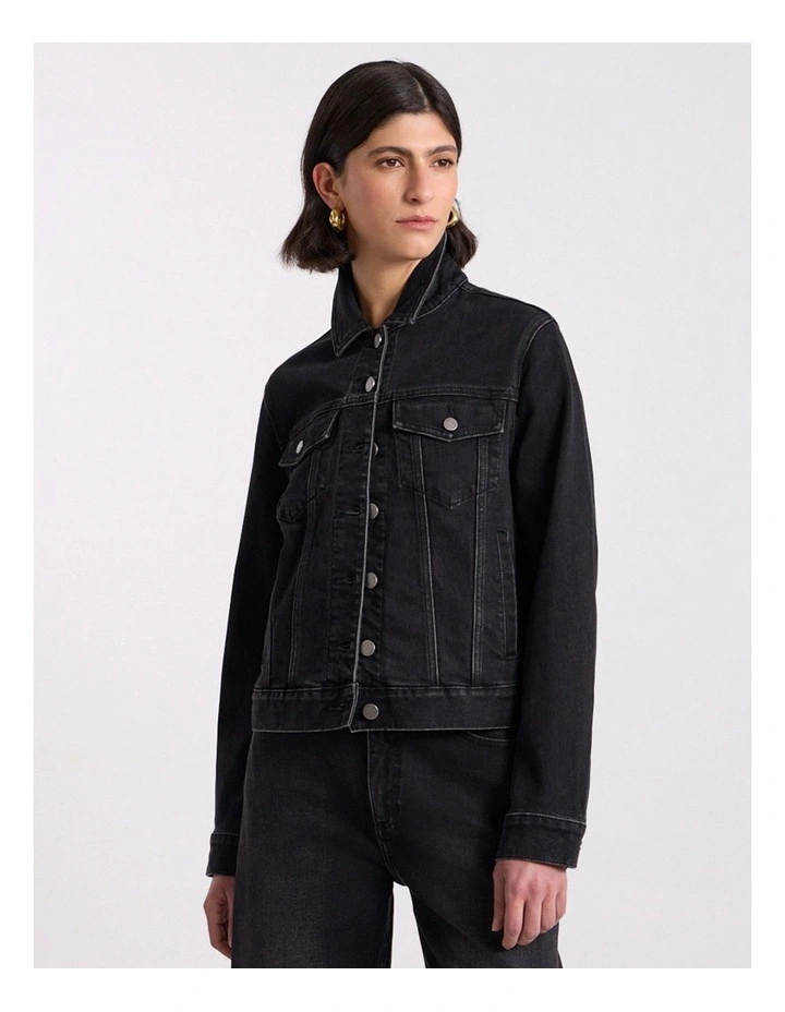 Aspen Denim Jacket in Washed Black image 2