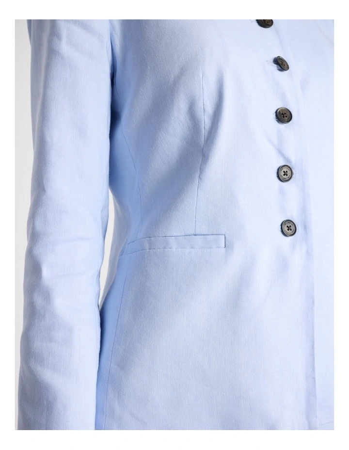 Della Short Jacket in Hydrangea Blue image 5
