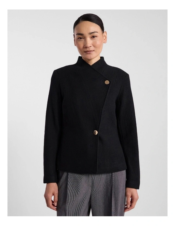 Katrina Felted Wool Jacket in Black image 1