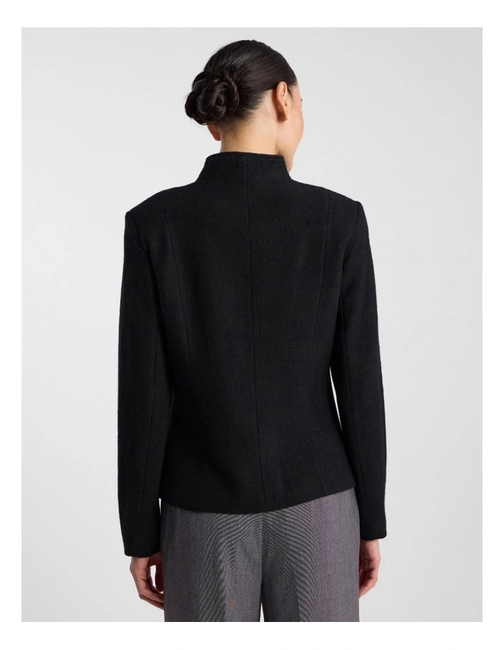 Katrina Felted Wool Jacket in Black image 3