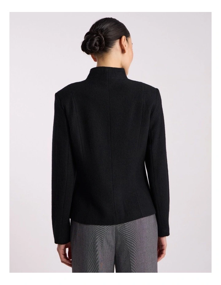 Katrina Felted Wool Jacket in Black image 4