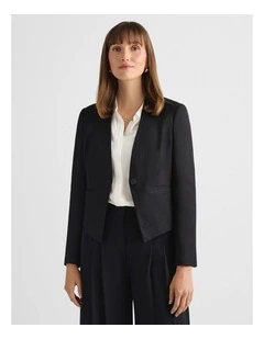 Liliosa Linen Blend Jacket in Black