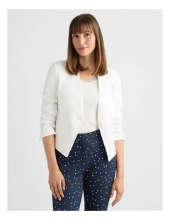 Liliosa Linen Blend Jacket in Ivory