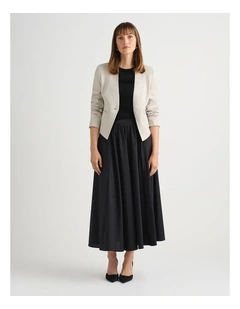 Liliosa Linen Blend Jacket in Stone