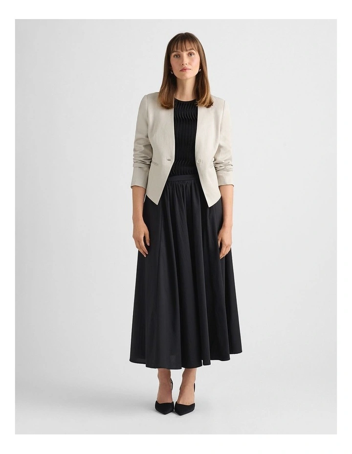 Liliosa Linen Blend Jacket in Stone image 2