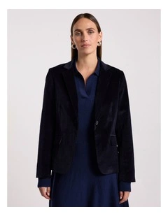 Iiona Corduroy Blazer in Navy
