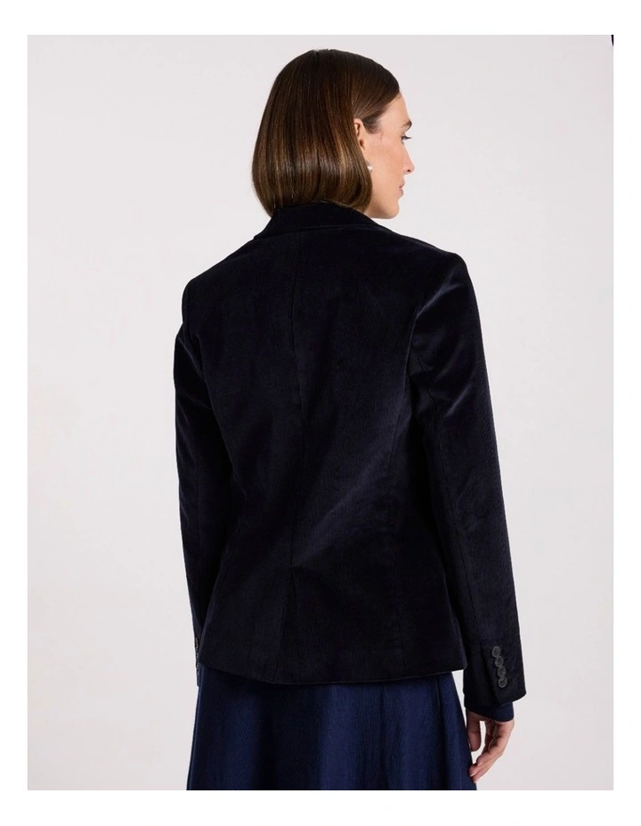 Iiona Corduroy Blazer in Navy image 4