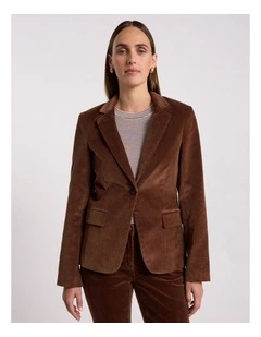 Iiona Corduroy Blazer in Nutmeg