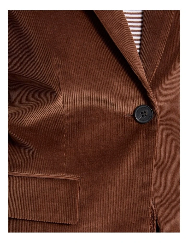 Iiona Corduroy Blazer in Nutmeg image 2
