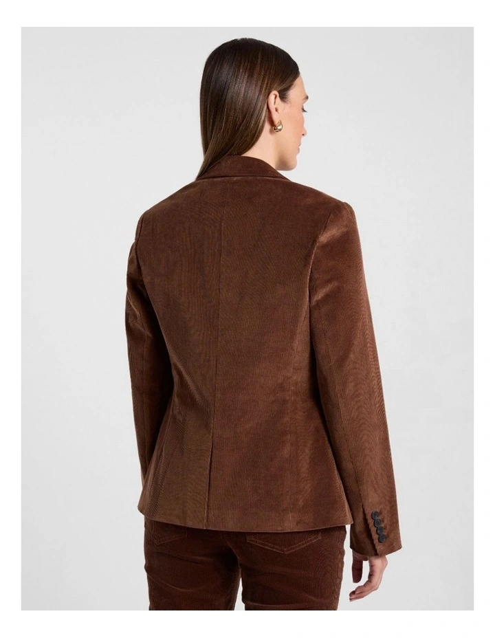 Iiona Corduroy Blazer in Nutmeg image 3