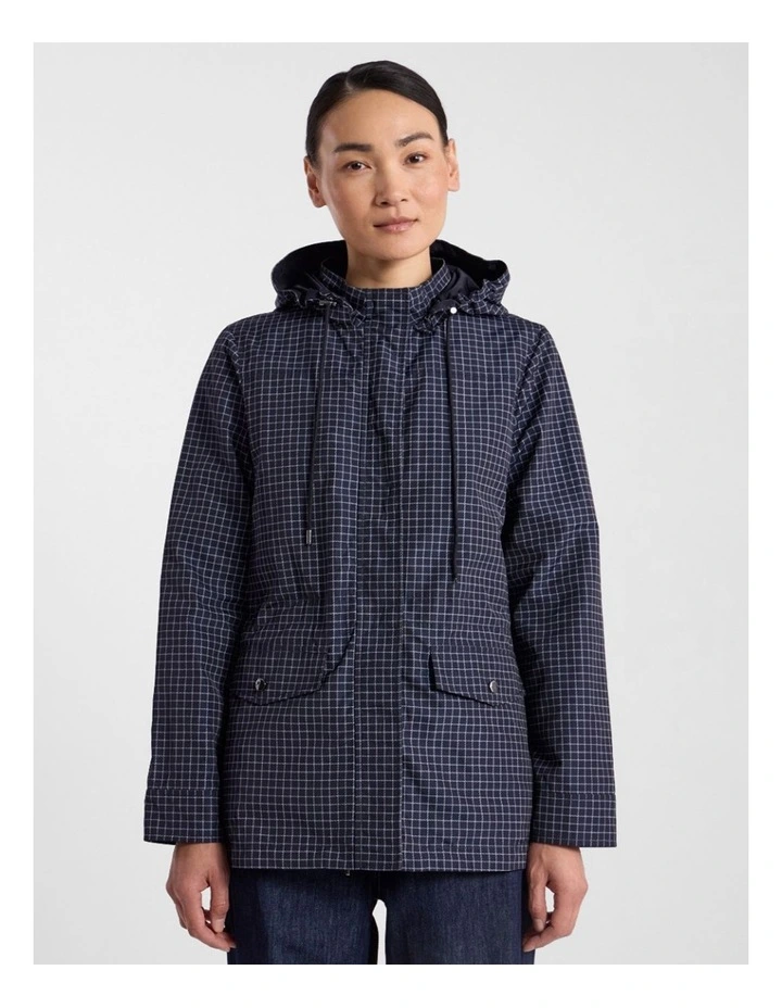 Camryn Reversible Anorak in Navy Check image 1