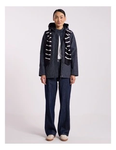 Camryn Reversible Anorak in Navy Check
