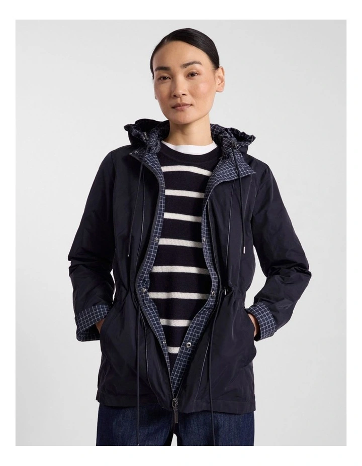 Camryn Reversible Anorak in Navy Check image 2