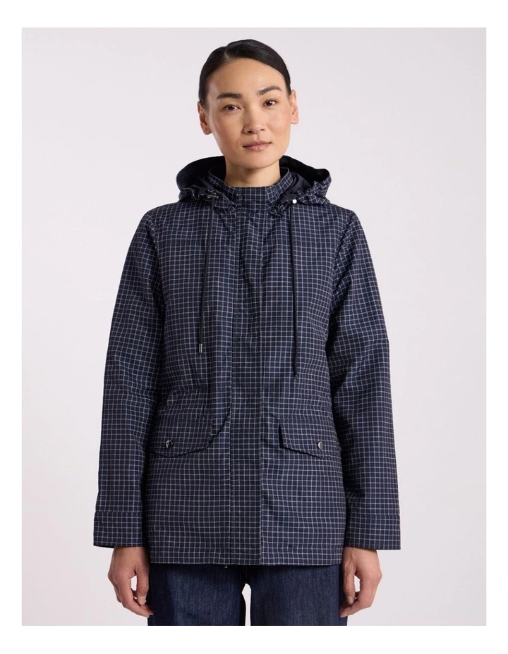Camryn Reversible Anorak in Navy Check image 2