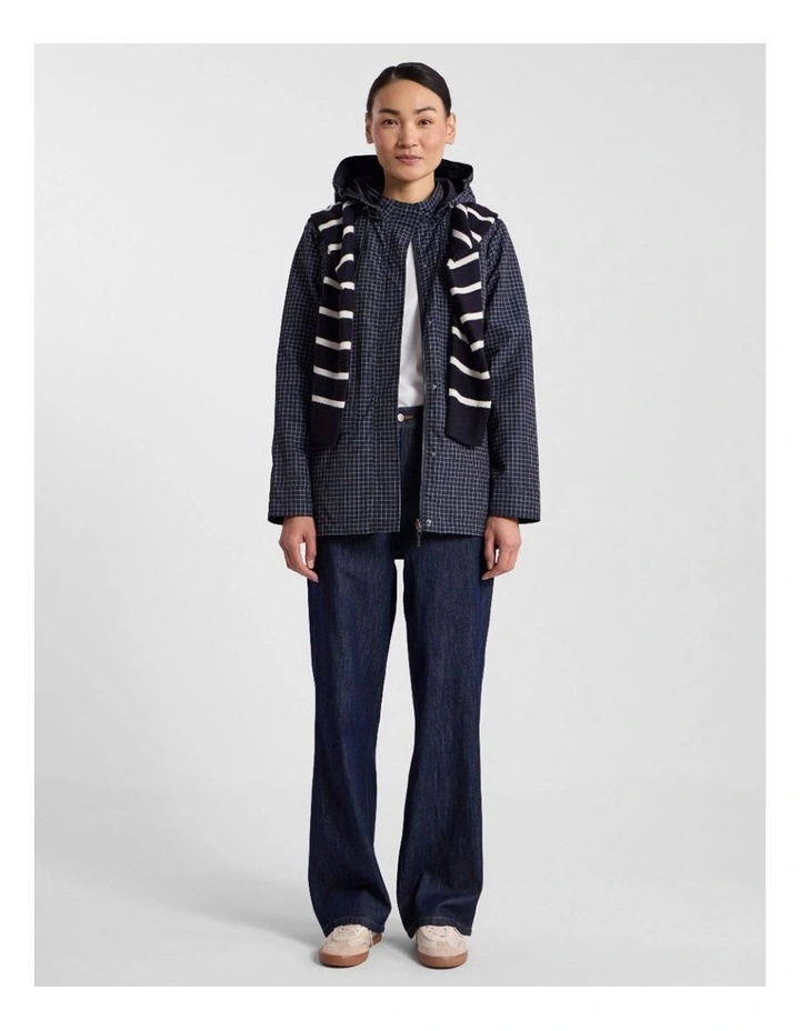 Camryn Reversible Anorak in Navy Check image 3