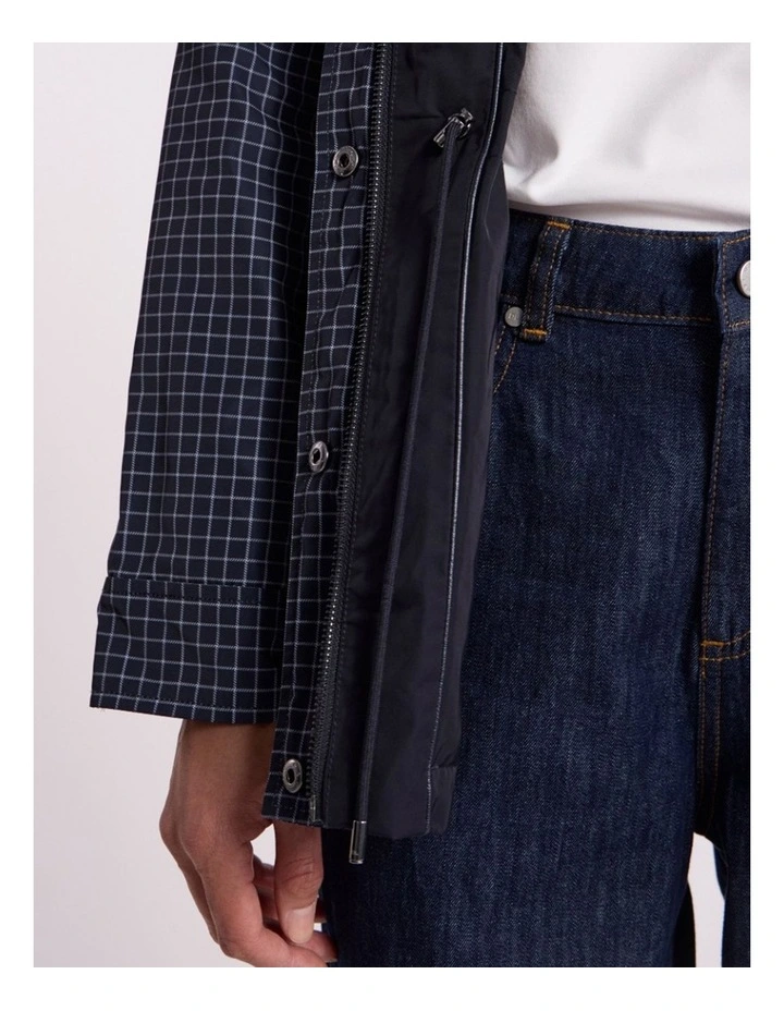 Camryn Reversible Anorak in Navy Check image 5