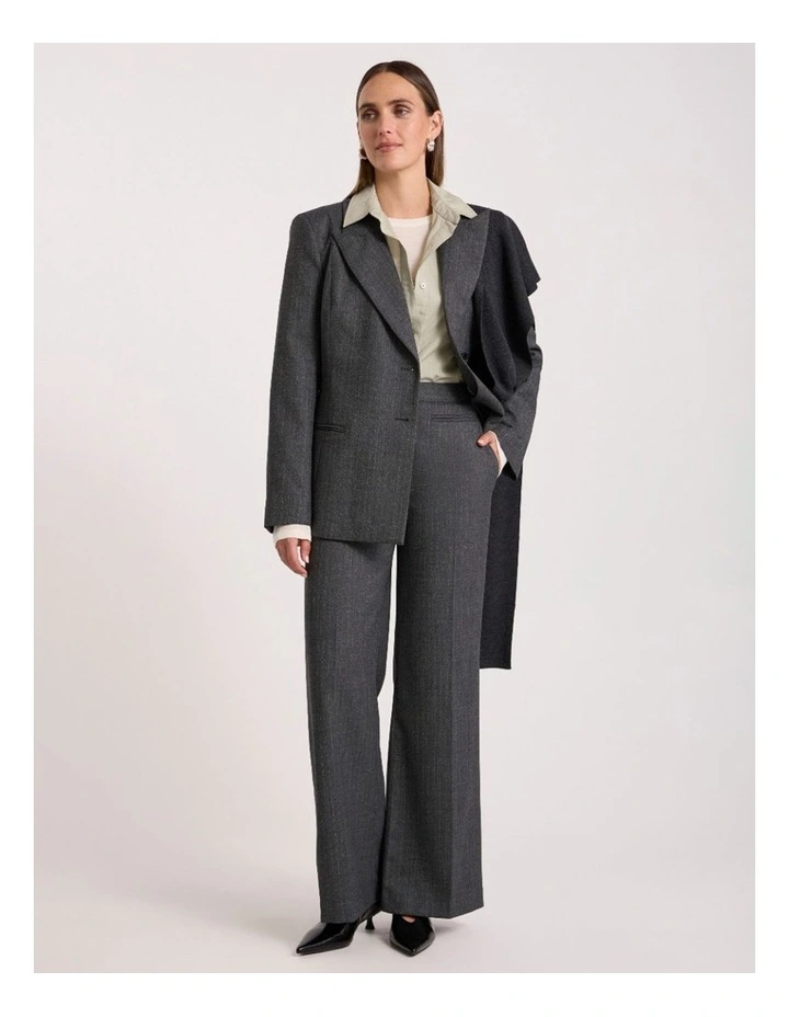 Domini Pinstripe Blazer in Charcoal Stripe image 1