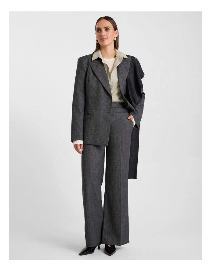 Domini Pinstripe Blazer in Charcoal Stripe image 2
