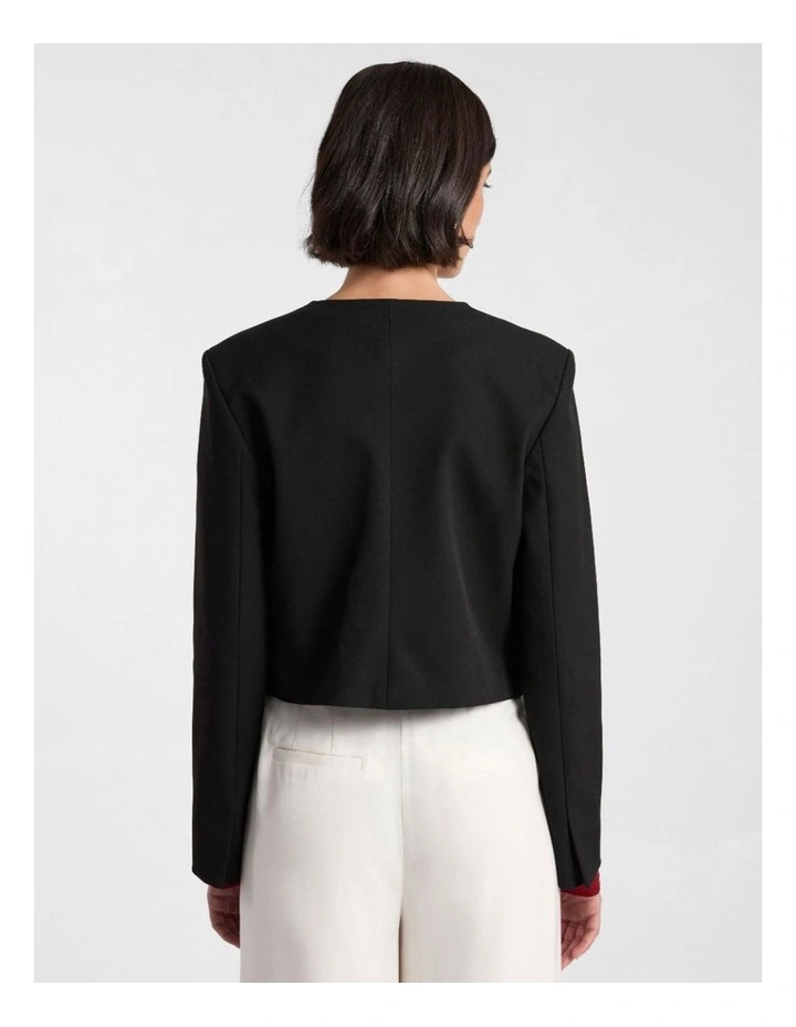 Jaz in Crop Jacket in Black image 3