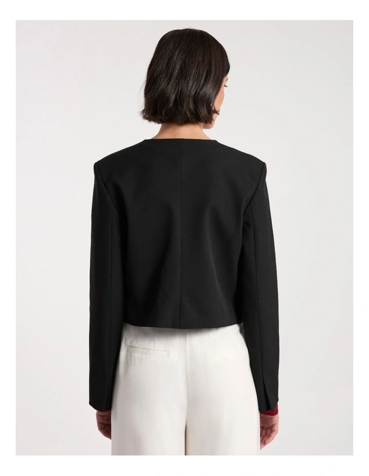 Jaz in Crop Jacket in Black image 5