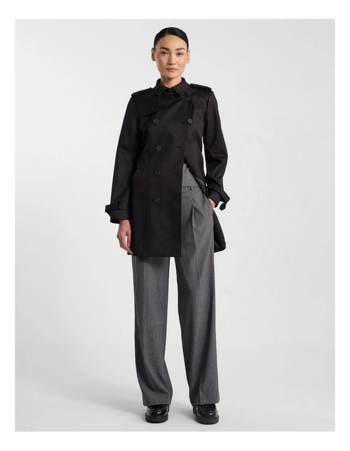 Eda Trench Coat in Black image 2