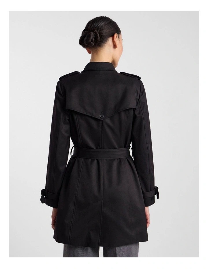 Eda Trench Coat in Black image 3