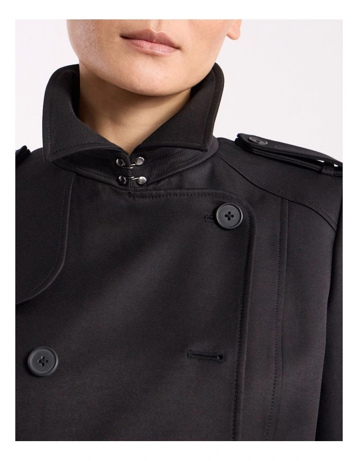 Eda Trench Coat in Black image 3