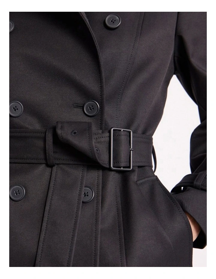 Eda Trench Coat in Black image 4