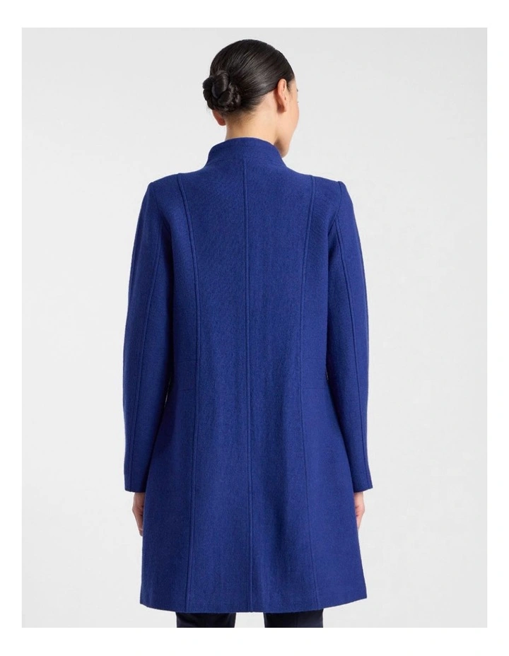 Madison Felted Wool Coat in Pacific Blue image 3