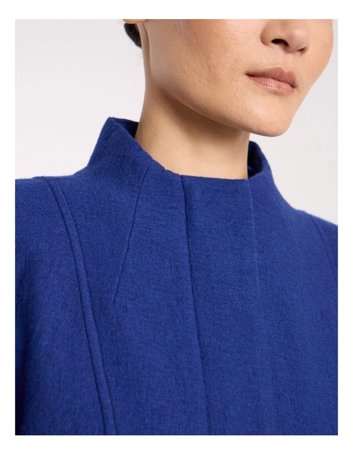 Madison Felted Wool Coat in Pacific Blue image 3