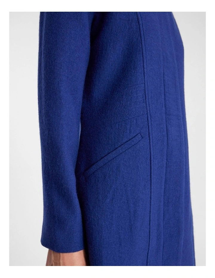 Madison Felted Wool Coat in Pacific Blue image 5