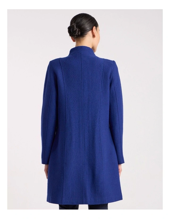 Madison Felted Wool Coat in Pacific Blue image 5