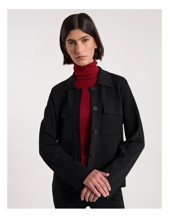 Laila Milano Knit Jacket in Black image 2
