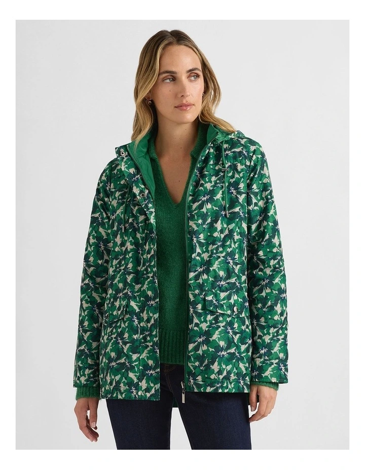 Camryn Reversible Anorak in Green Multi image 1