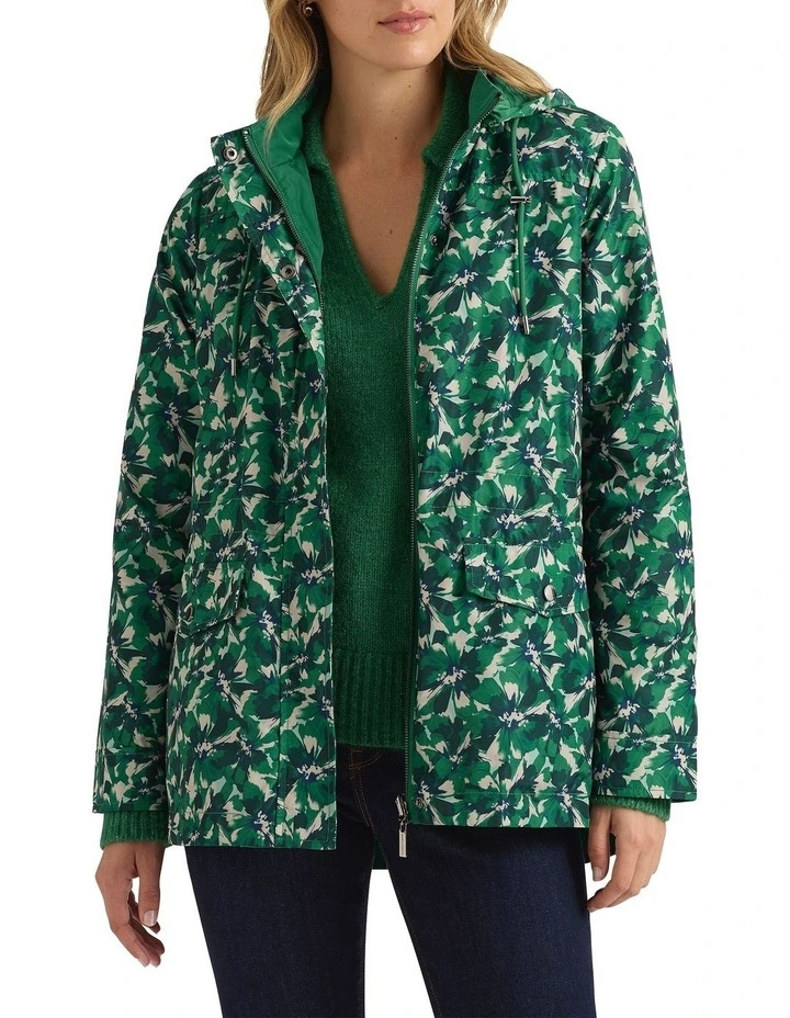 Camryn Reversible Anorak in Green Multi image 1