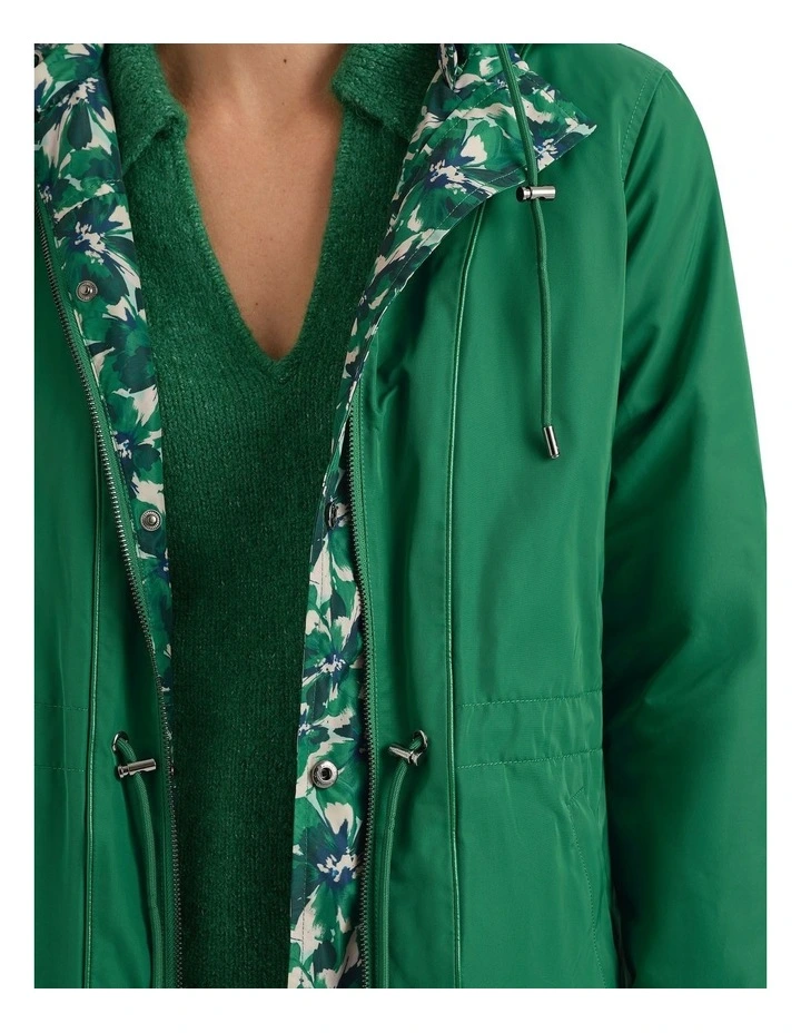 Camryn Reversible Anorak in Green Multi image 3